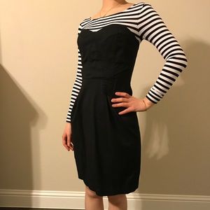 Black strip dress from BCBG